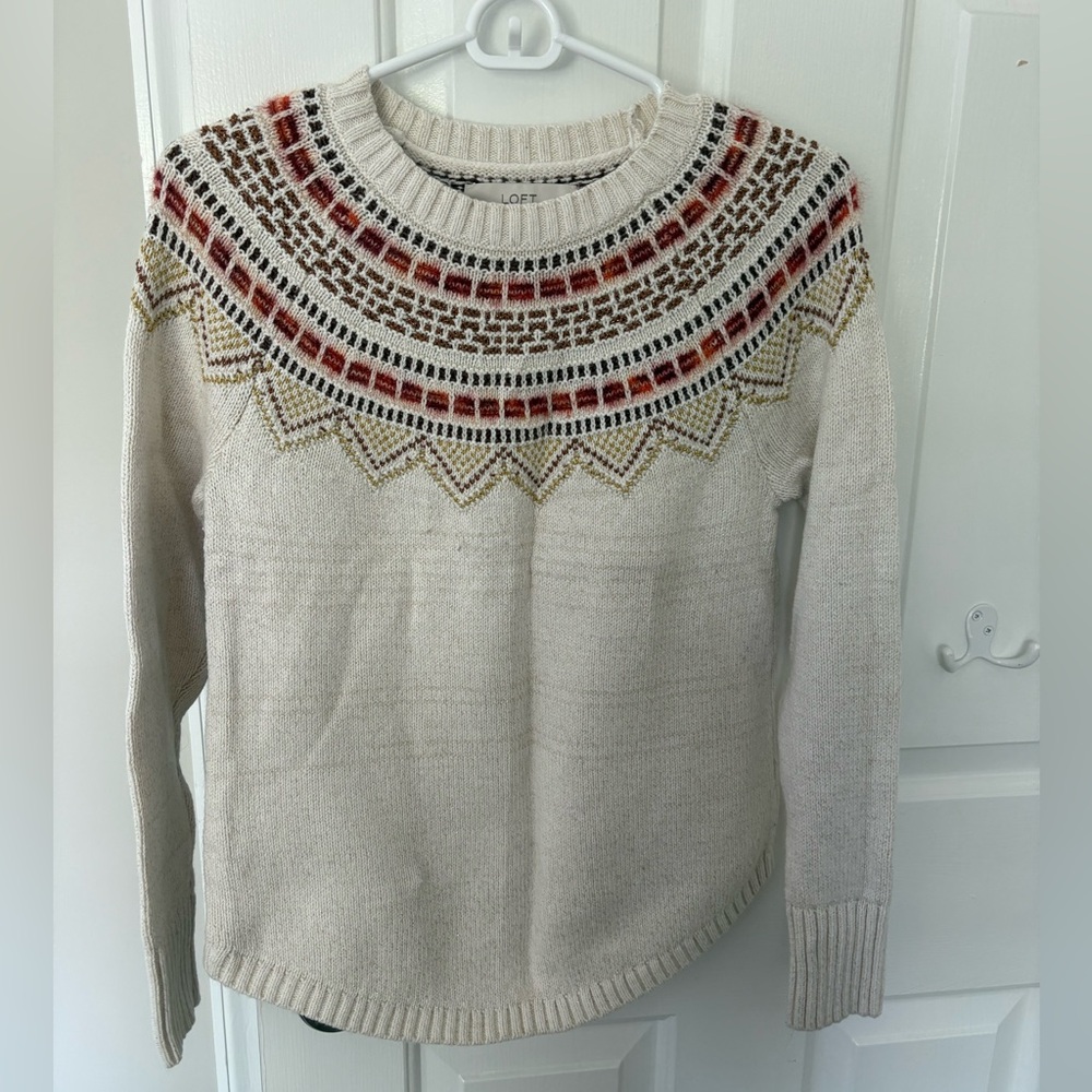 LOFT Multicolor Fair Isle Women's Sweater